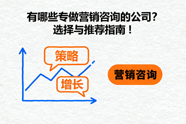 有哪些專做營(yíng)銷咨詢的公司？選擇與推薦指南！